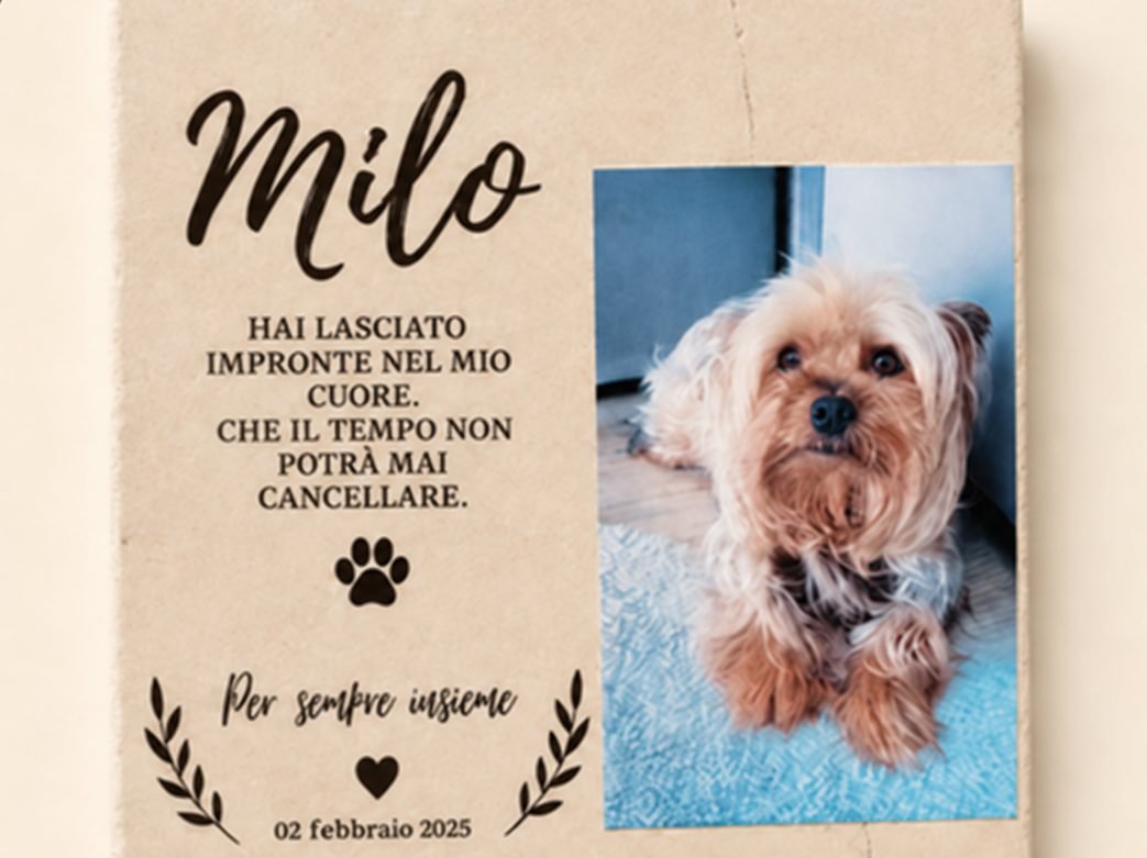 Memoriale con foto di Milo